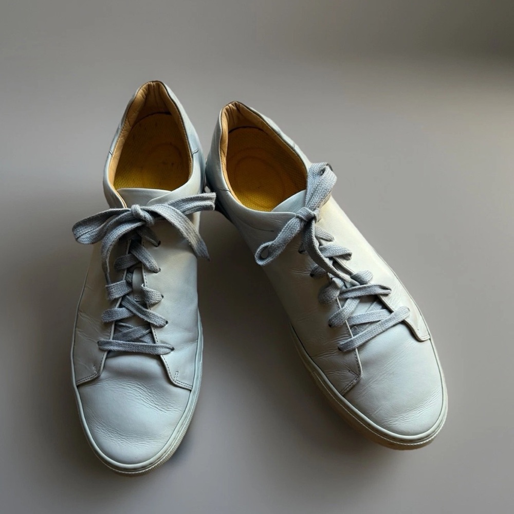 M.Gemi Grey Leather Low Sneakers Italian 45, US 11.5